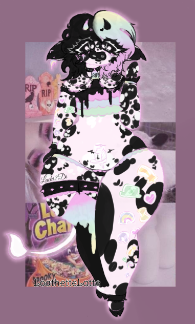 Lucky Charms Gothic Femboy Cow Custom