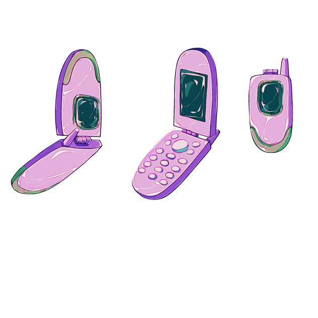 Purple Flip Phone