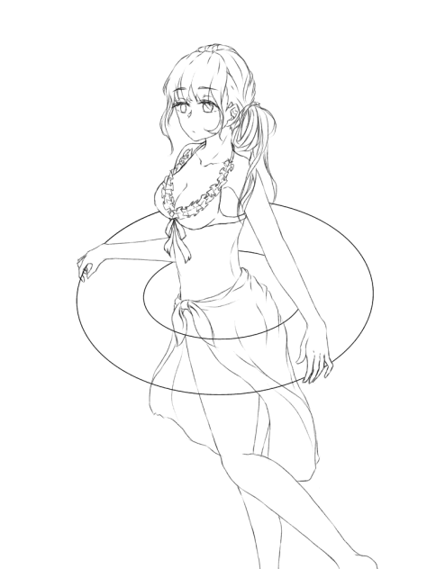 パレオ(線画)