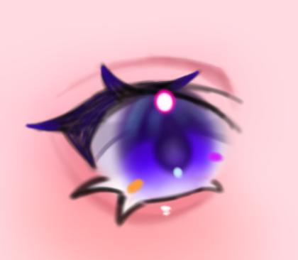 目の落描き(エアブラシ縛り)