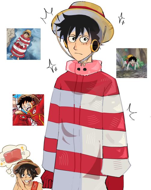 luffy but every arc he gets more fembo-