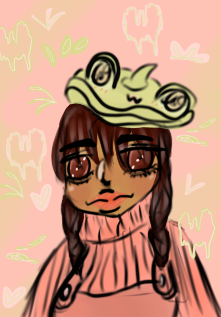 Pink🌸 and green frog ☘️