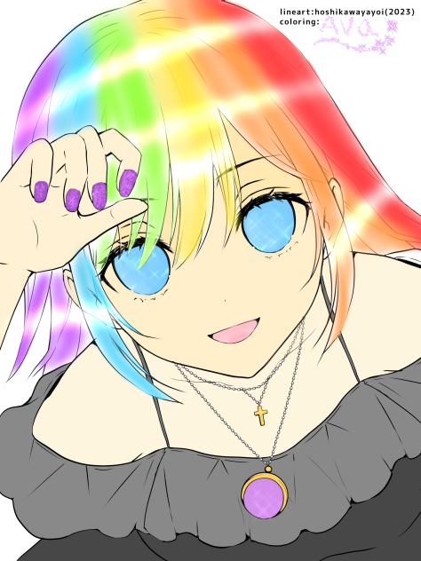 Rainbow Hair with luster