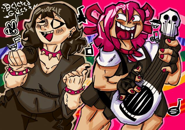 rocking out