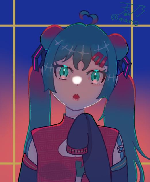 オリミク線画を作者が塗った