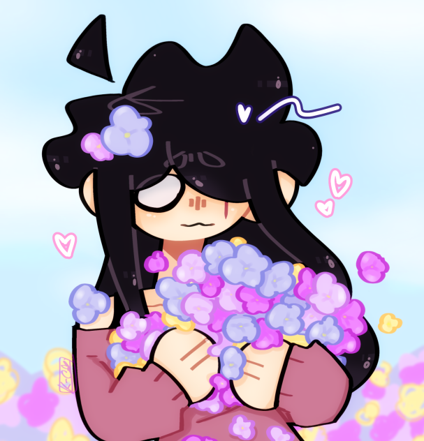 Natsumi with flowers