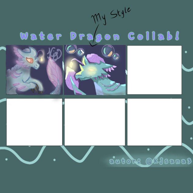 A water dragon collab I joined - ibisPaint