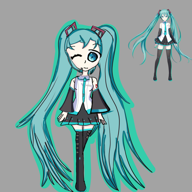 Recreation of Miku (it’s bad)