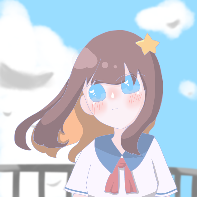 屋上で