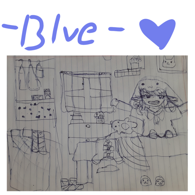 -Blue-in my notebook xD - ibisPaint