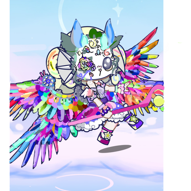 Masked rainbow fairy
