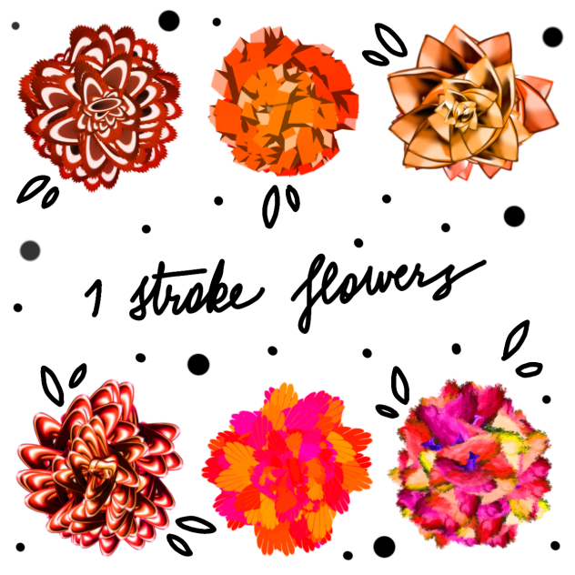 Single Stroke Flowers