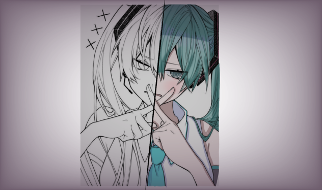 初音ミク、誰か半分塗って～