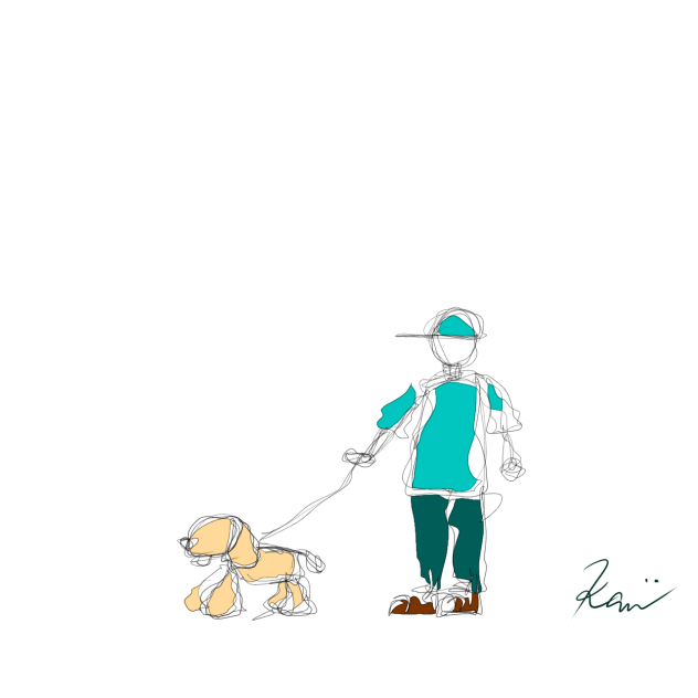 さんぽ　Dog walking
