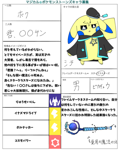 キャラ募集