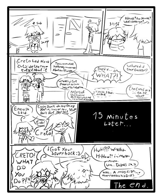 nova and creto comic lineart