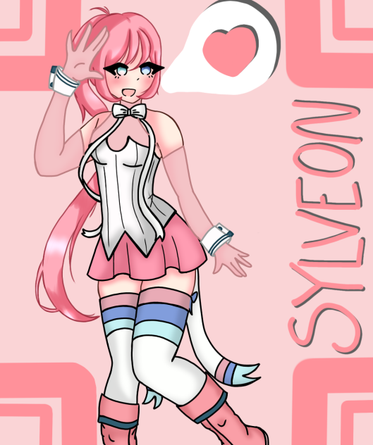 Sylveon as an anime girl