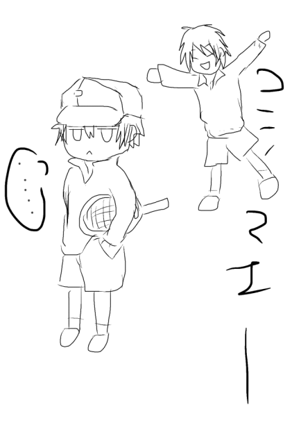 りょまと金ちゃん(ラフ)