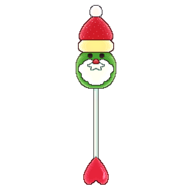 fruit santa stick (pixel)