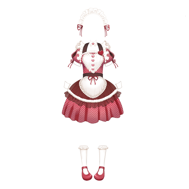 ハートエプロンドレス