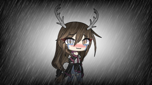 Gacha Raining Backround Left in the rain - gacha edit - ibisPaint