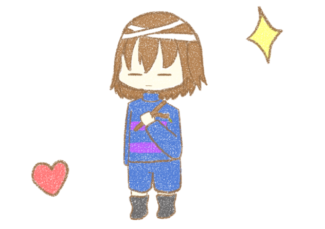 ゆるっとしたフリスクが描きたかった　見本です