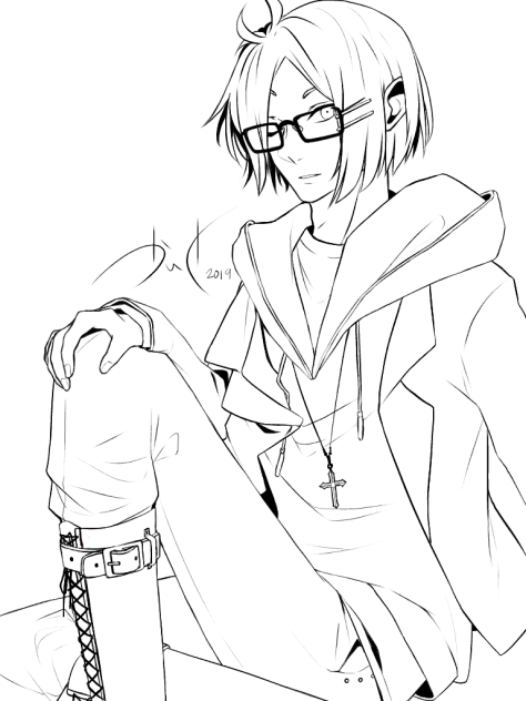 キミガシネのカイト（塗り絵）