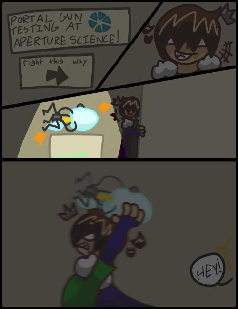 Duke stealing a Portal Gun