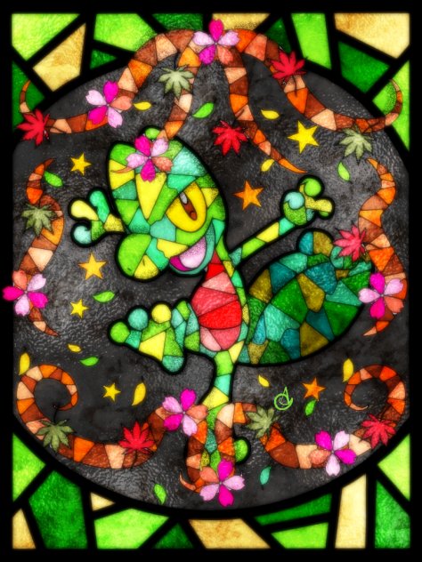 Treecko キモリ (Stained Glass Version)