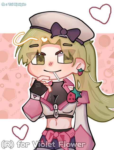 (R) for Violet Flower on Facebook