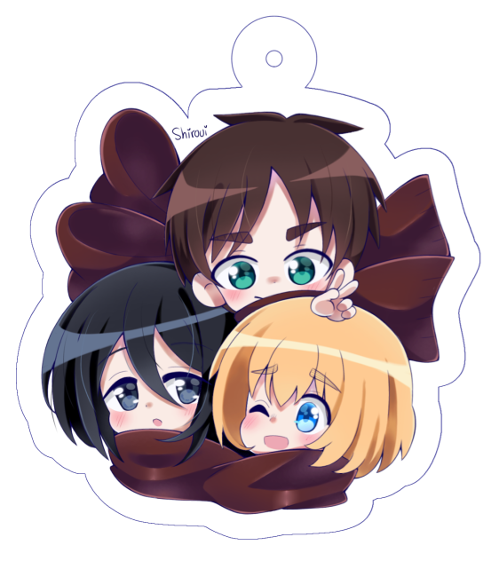 Eren Mikasa Armin Present Scarf