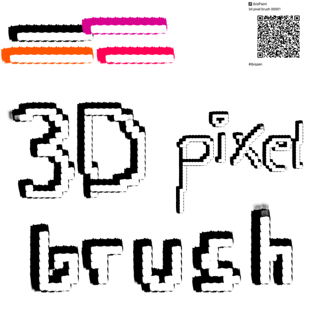 3d pixel brush