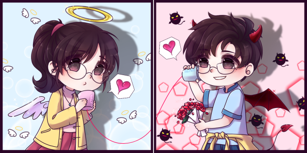 AngelxDemon-speedpaint-ibis drawing