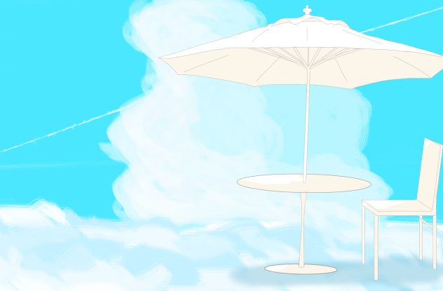 ある夏の日、雲の上で