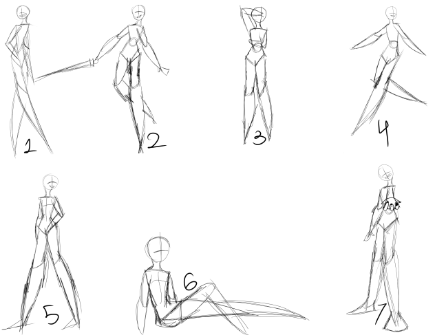 random poses    base 19