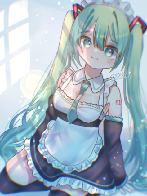 ミクの日　メイドミクさん