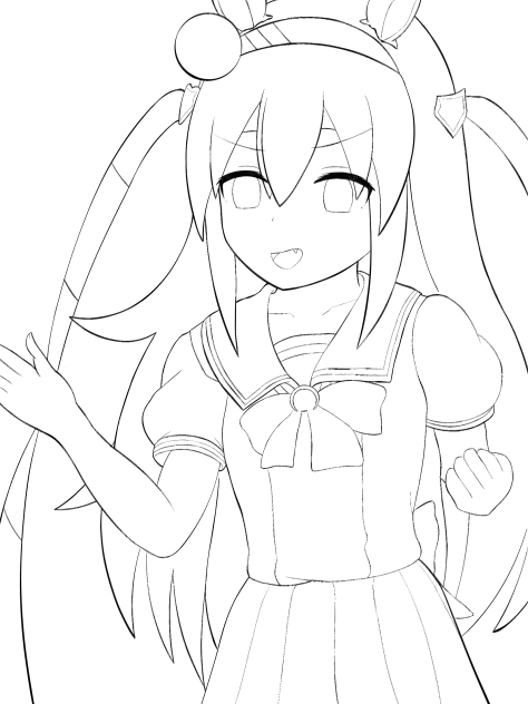 ウマ娘 タマモクロス 色塗り