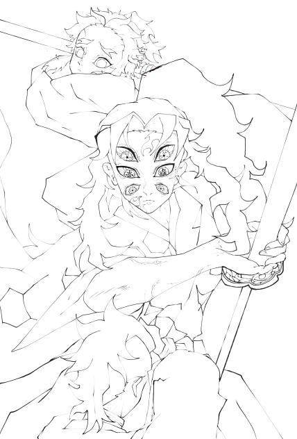 BROOM BREATHING line art coloring page