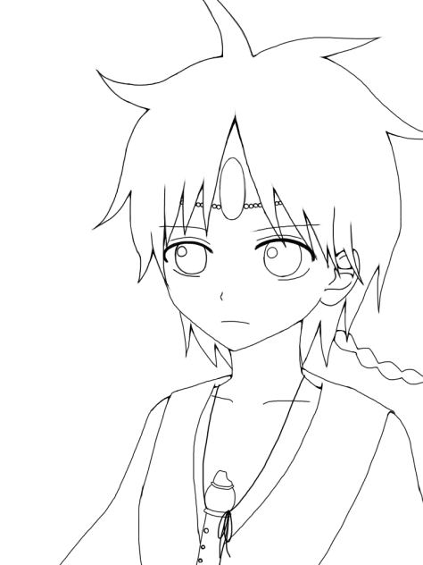 アラジン 線画