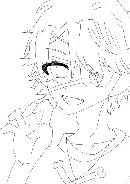 たっつん　線画