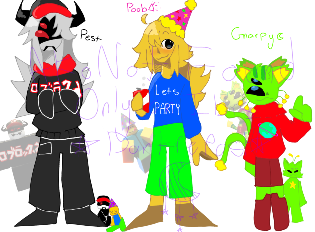 Drawing Regretevator charaters pt 1