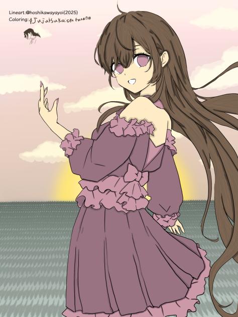 colouring page mauve pink
