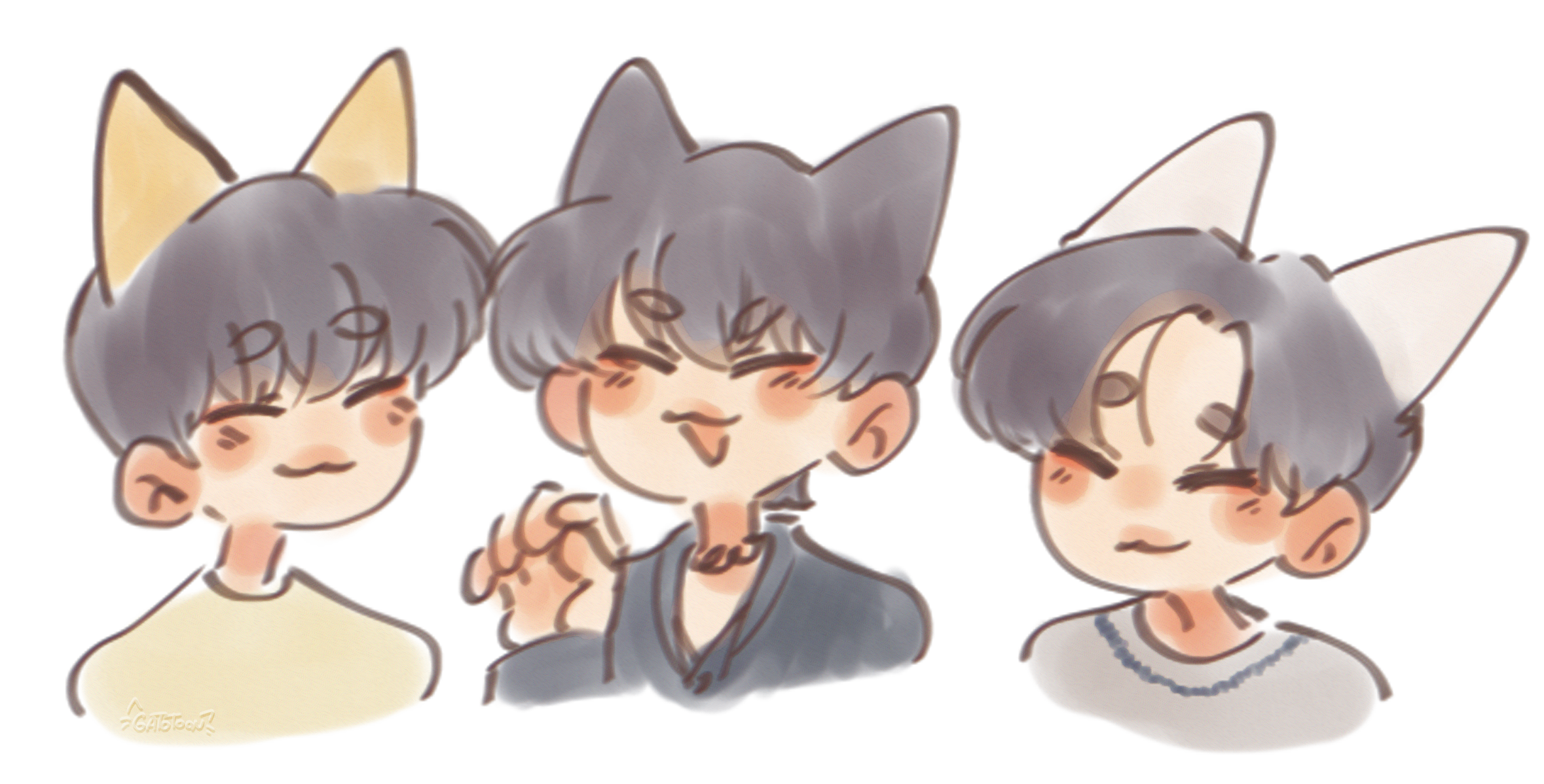 Three cats (San ATEEZ) - ibisPaint