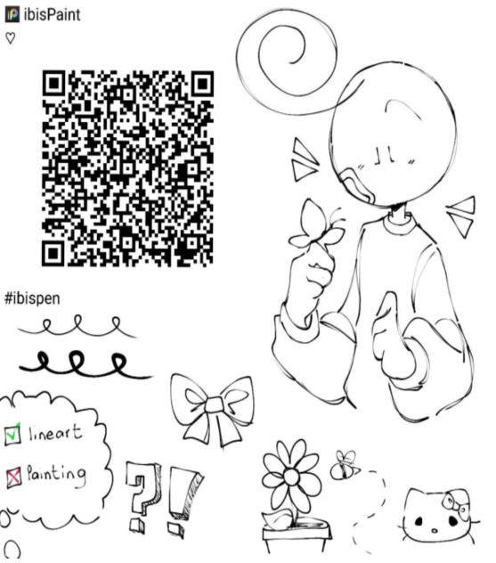 Cute brushie line art!