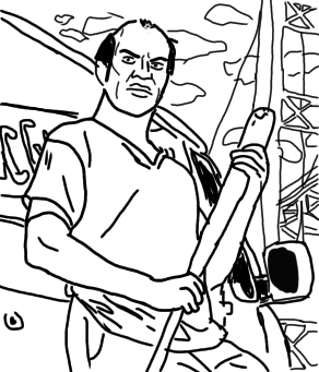 trace Trevor drawing