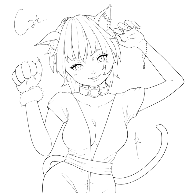 🐈　線画