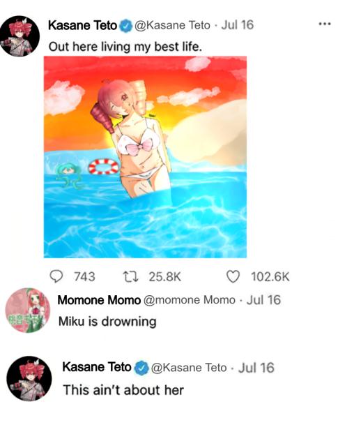 Miku is drowning…