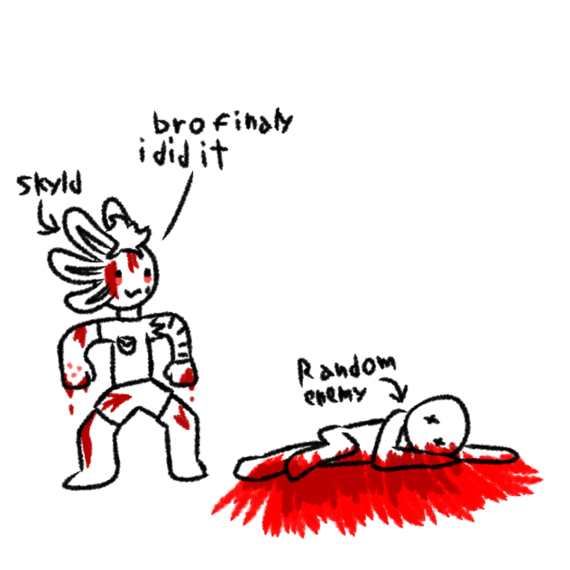 when skyld finaly defeat sombody - ibisPaint