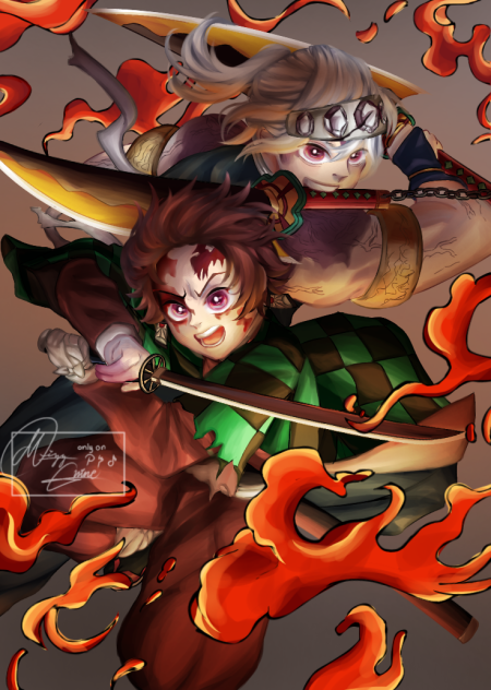 Tanjiro And Tengen Uzui