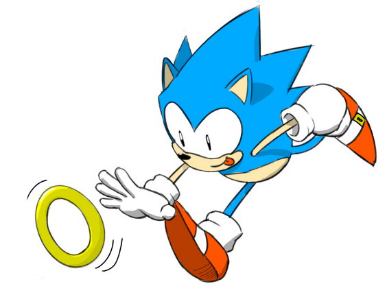 Sonic Running After Ring - ibisPaint